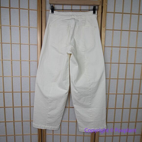 New! Madewell The Curvy Emmett Wide-Leg‎ Jean in Tile White, size 26 - Picture 8 of 16